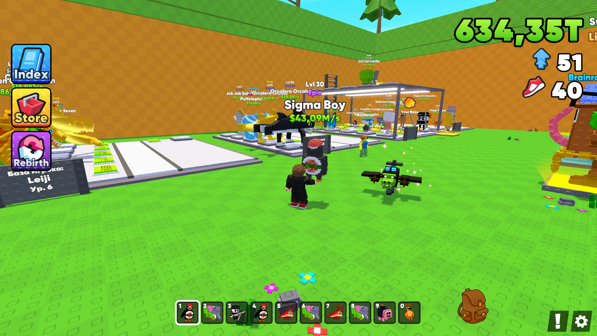 Collect Brainrots on a Skateboard Online screenshot 10
