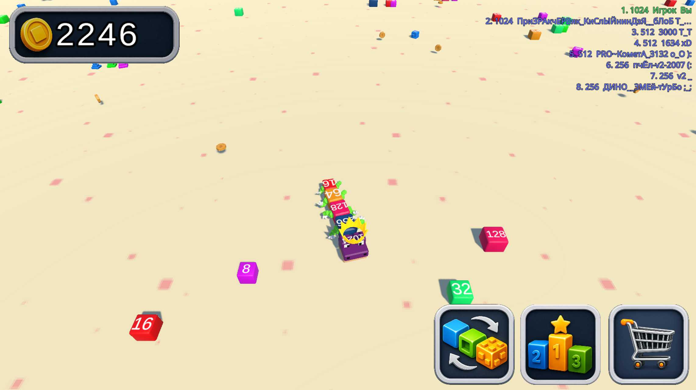Безумная Змейка 2048 — screenshot 4