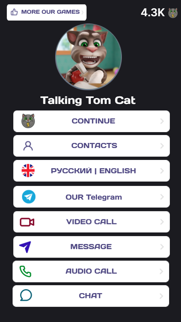Talking Tom Cat Calls: Chat Prank, Video Call screenshot 5