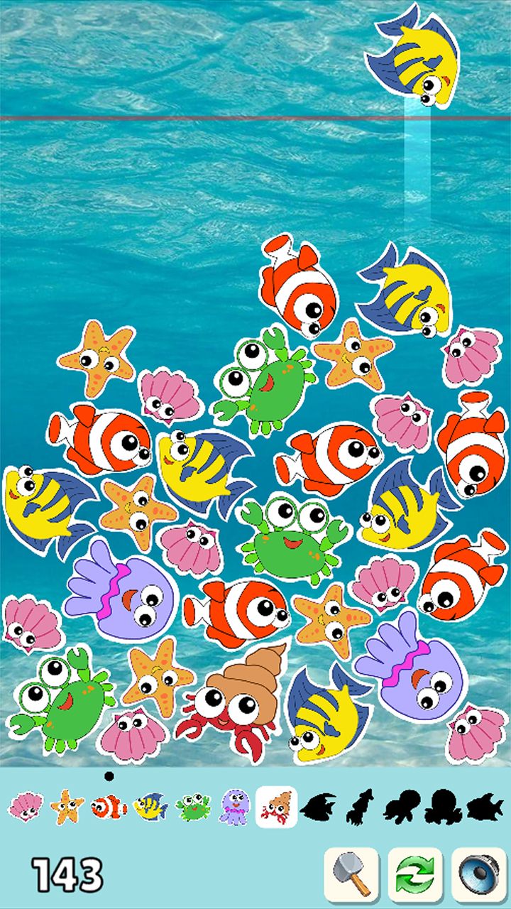 Connect the fish. Sea merge 2048 screenshot 4