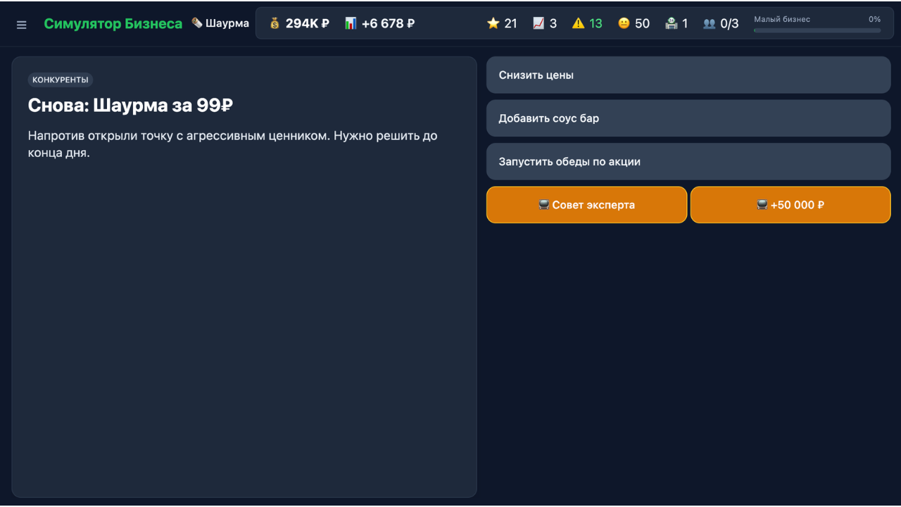 Симулятор Бизнеса — screenshot 2