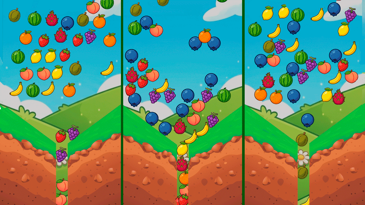 Connect the fruits: Drop into the gap — screenshot 5