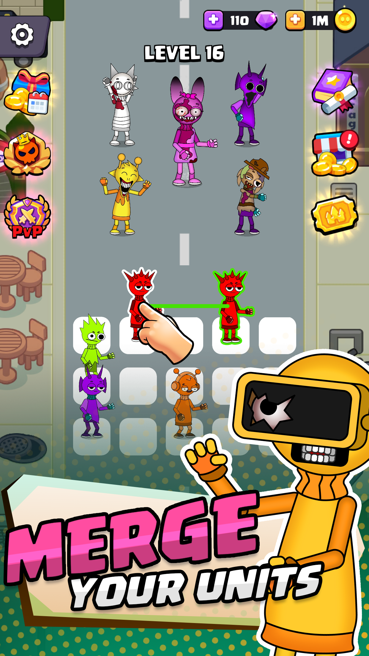 Merge Sprunki: Horror War screenshot 3