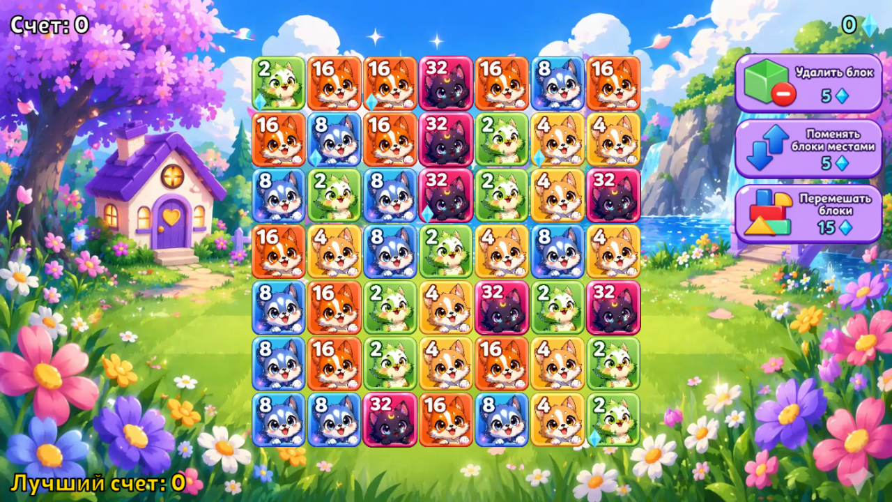 2048 с котятами — screenshot 1