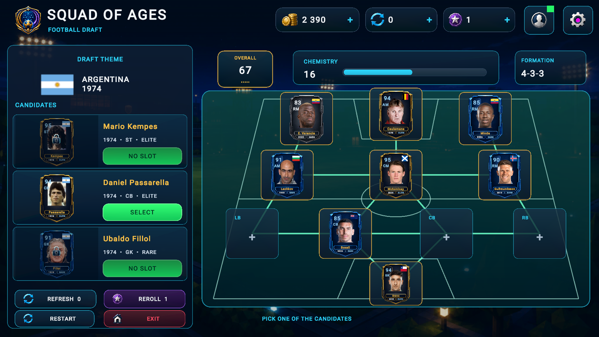 Squad of Ages: Football Draft screenshot
