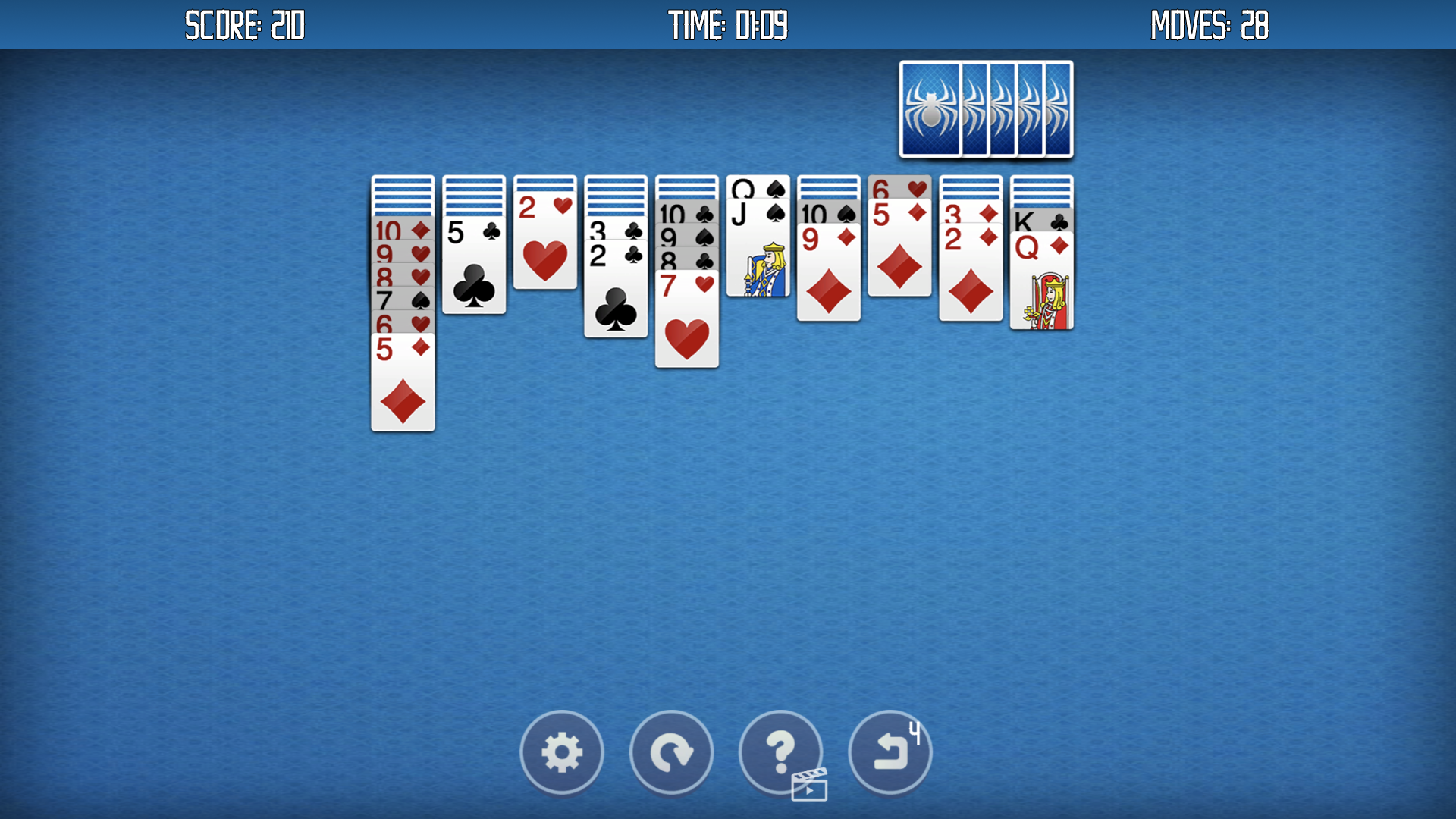 Spider Solitaire Four Suits screenshot