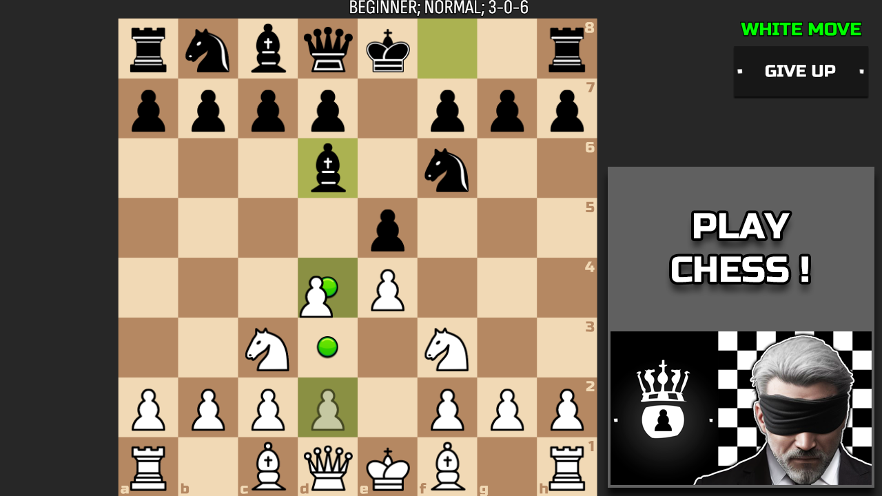 Chess - blindfold game screenshot