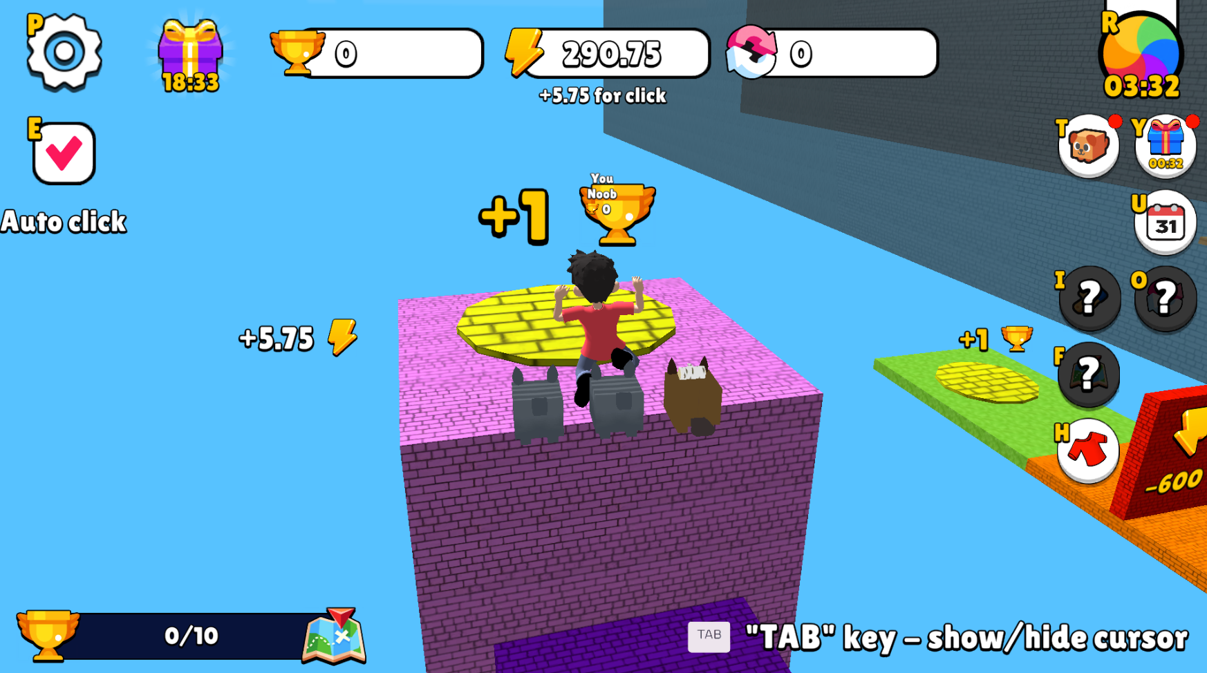Obby: Click and Grow screenshot