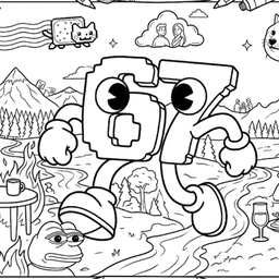 Coloring book: Cartoon Attack