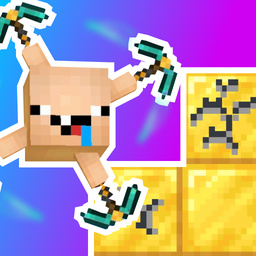 Craft a pickaxe and dig: Merge Noob