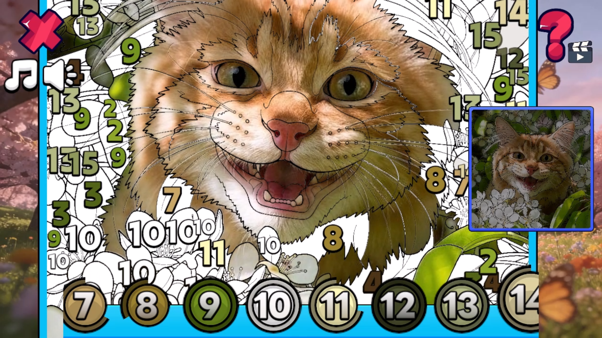 Весенние Котики: Раскраска по Цифрам — screenshot 3