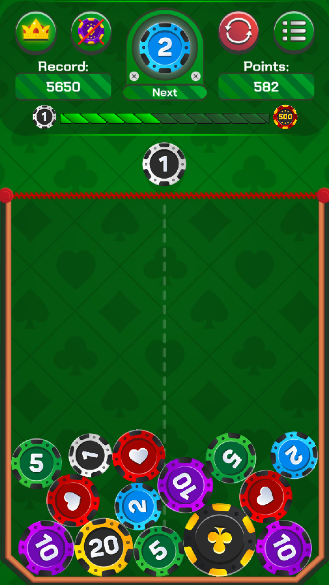 Merging chips. Get to 500! screenshot 4