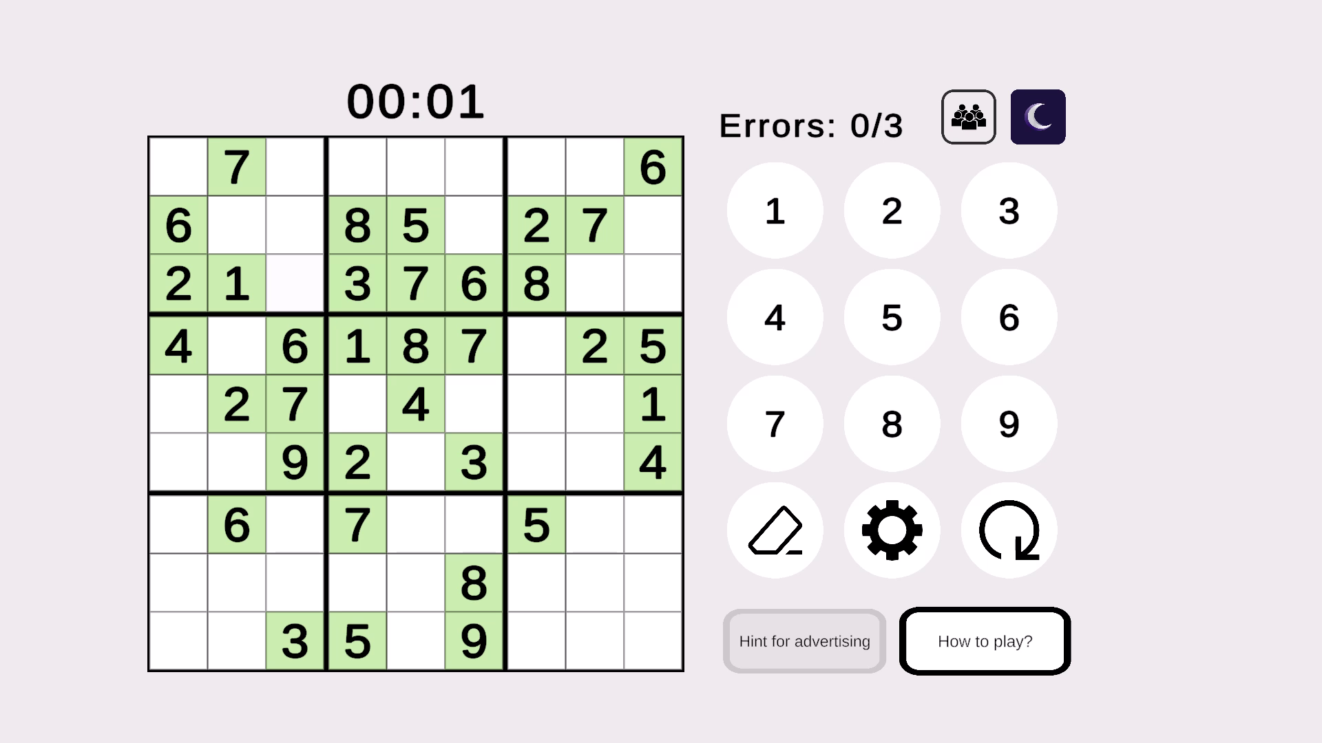 Classic Sudoku (9x9) — screenshot 1