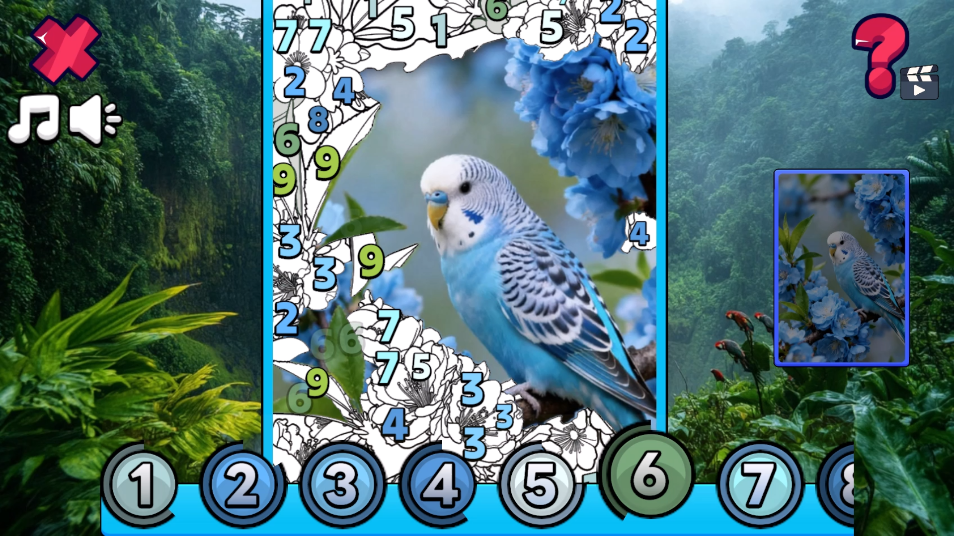 Colorful Parrots: Color by Number — screenshot 7