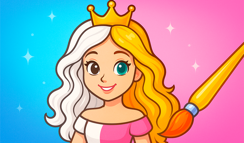Coloring Book for Girls: Dolls and Princesses game cover