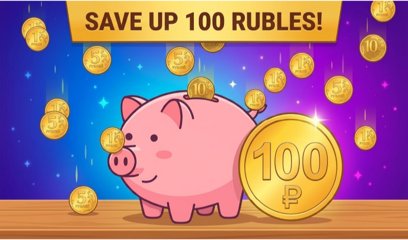Save up 100 rubles! game cover