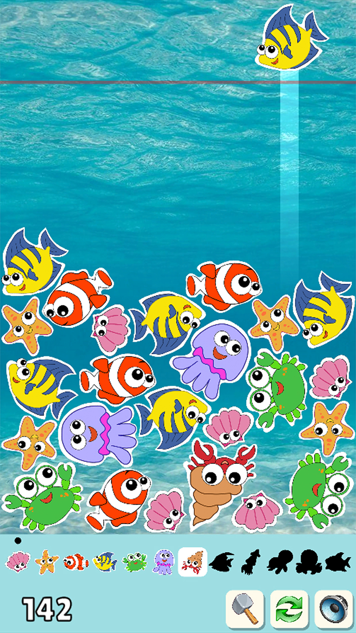 Connect the fish. Sea merge 2048 screenshot 3