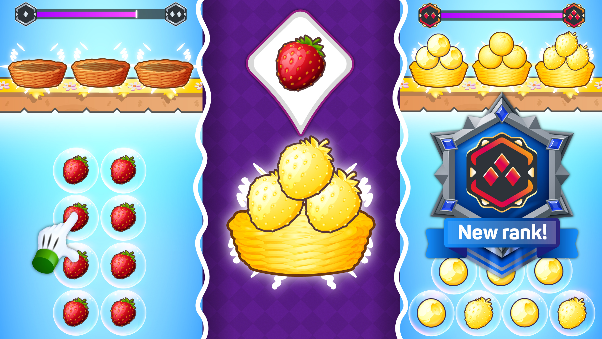 Collect and remove 3 fruits! — screenshot 2