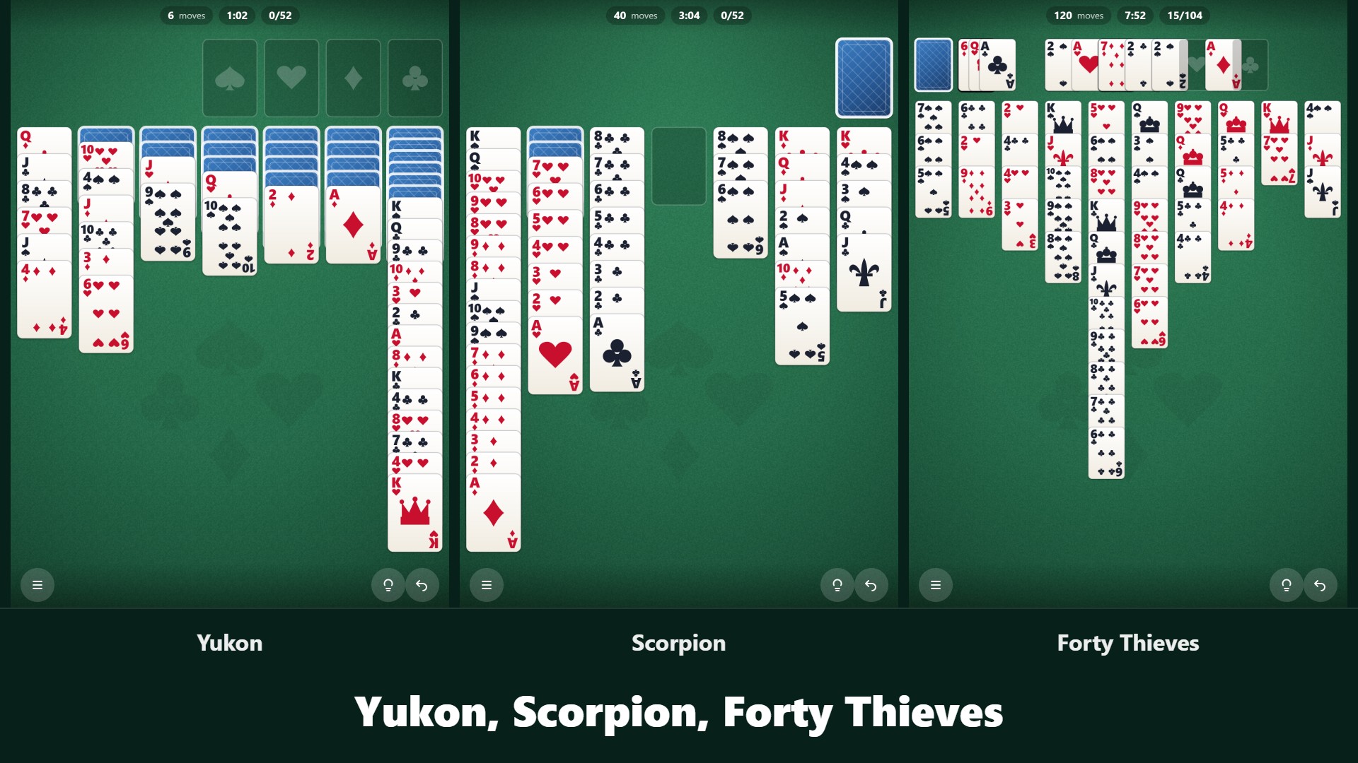Klondike, Spider, Yukon: 10 Solitaires in One — screenshot 2