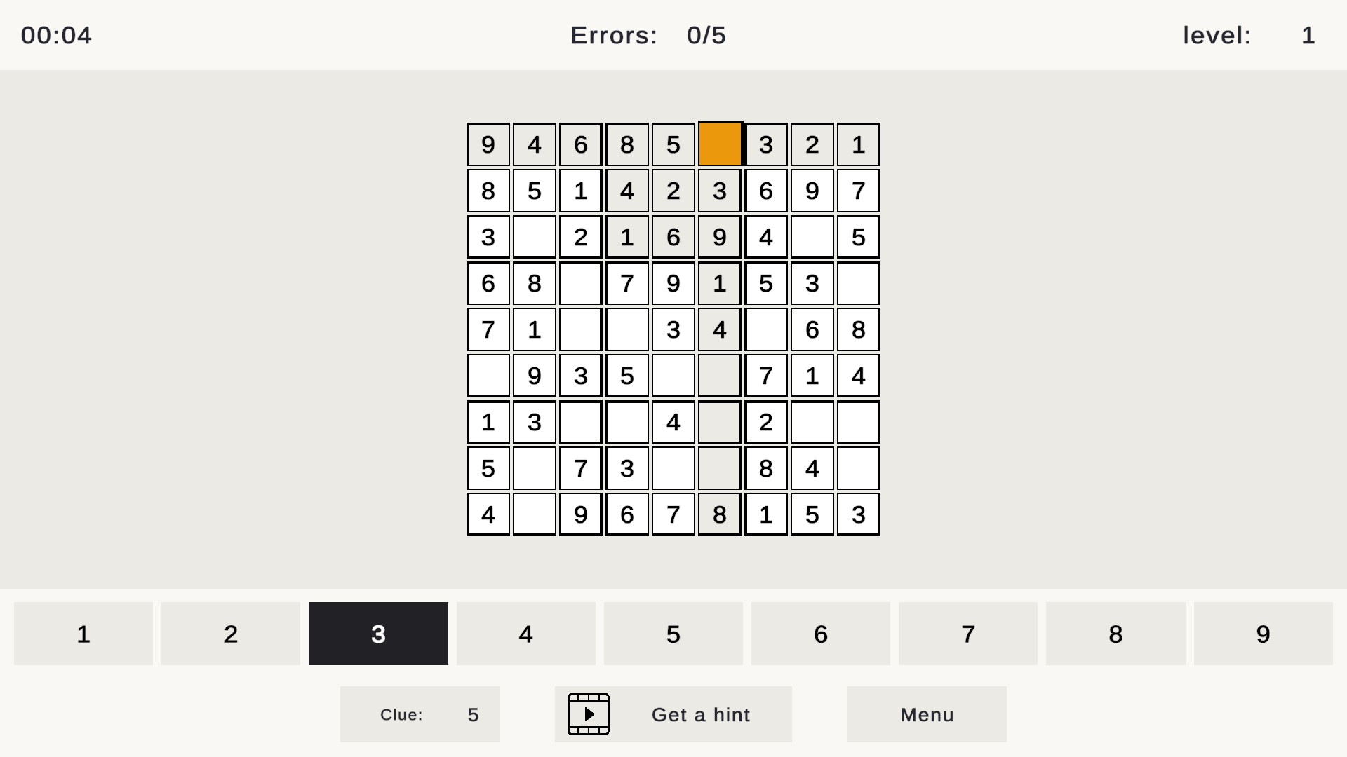 Sudoku - Row Nine screenshot 7