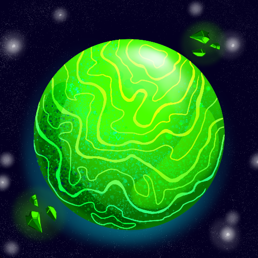 Falling planets icon