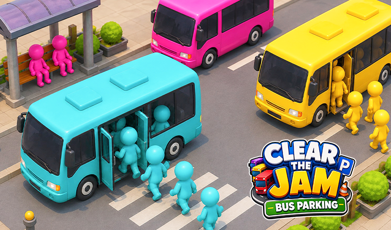 Clear the Jam: Bus Parking game cover