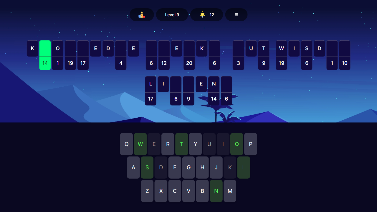 Cryptograms: Guess phrase — screenshot 2