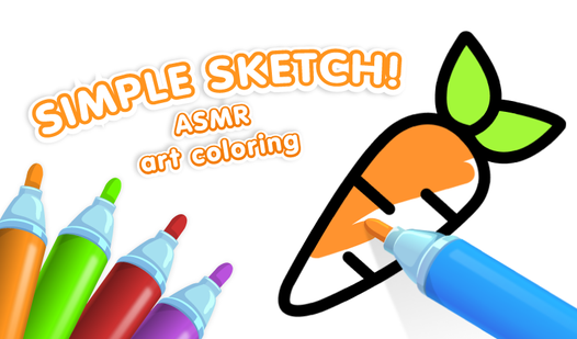 Simple Sketch! ASMR Art Coloring  loading=