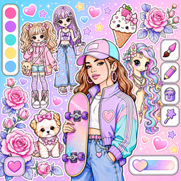 Pastel Color - Раскраска для девочек