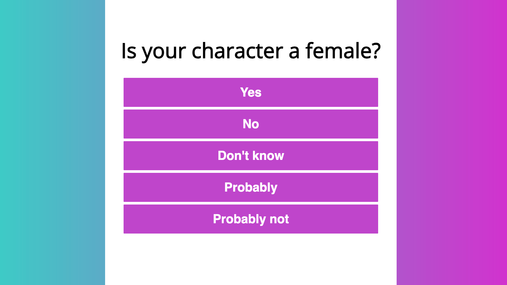 Akinator, the mind reading genie screenshot 2