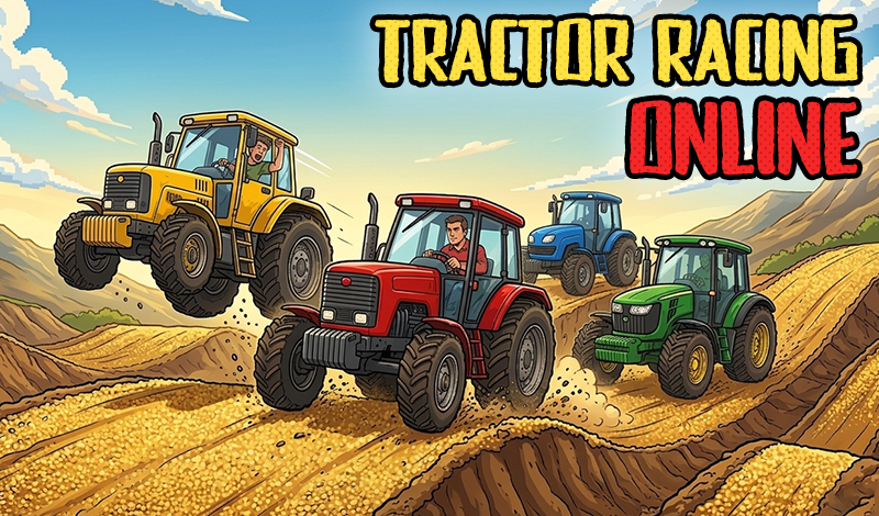 Tractor racing online game cover