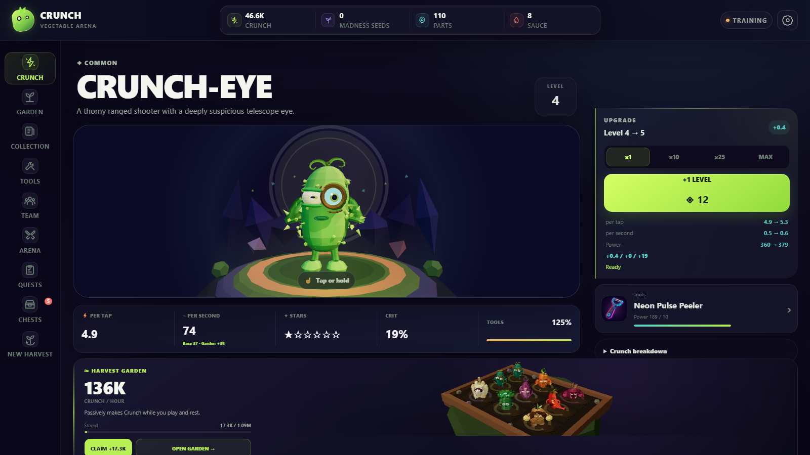 Crunch: Vegetable Arena — screenshot 1