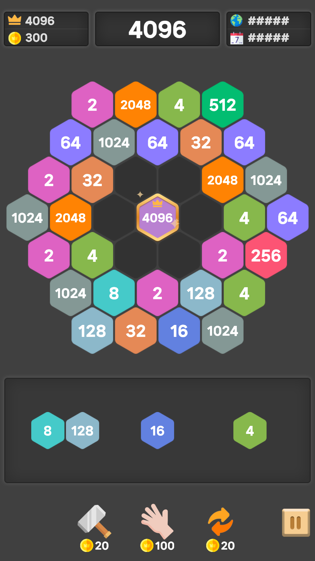 H♡ページ 2048 ゲーム - ルグーグでプレイ