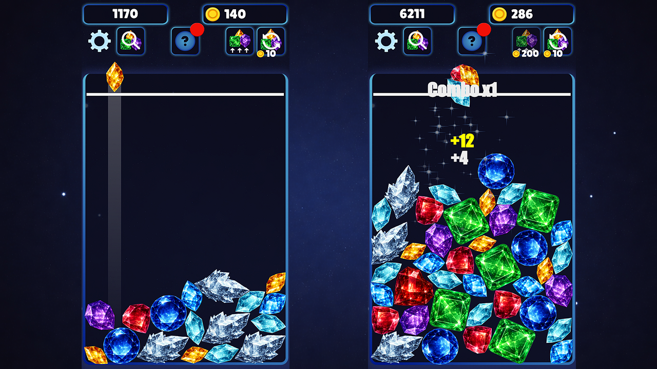 Crystal Merge 2048 — screenshot 1