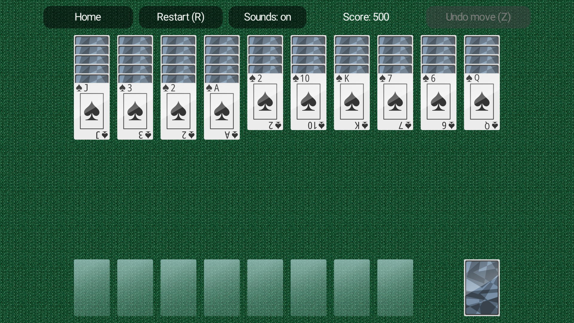 Good Old Spider Solitaire screenshot