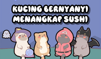 Kucing Bernyanyi Menangkap Sushi