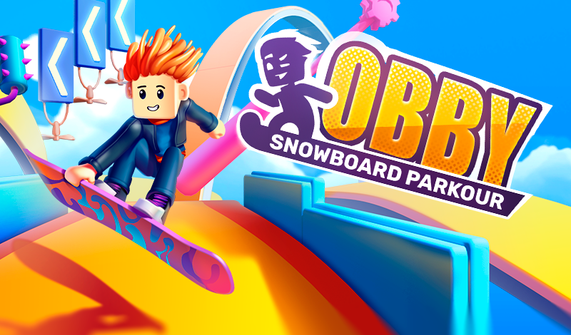Obby Snowboard Parkour game cover