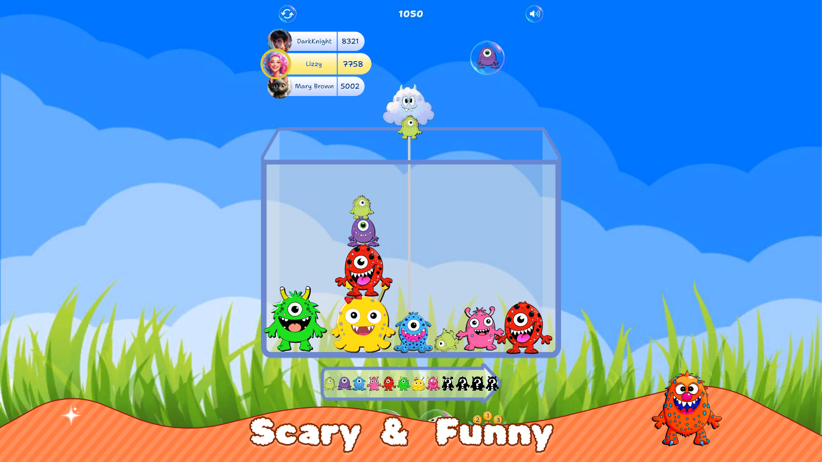 Cute Monsters Merging Game 2048: Merge Original screenshot