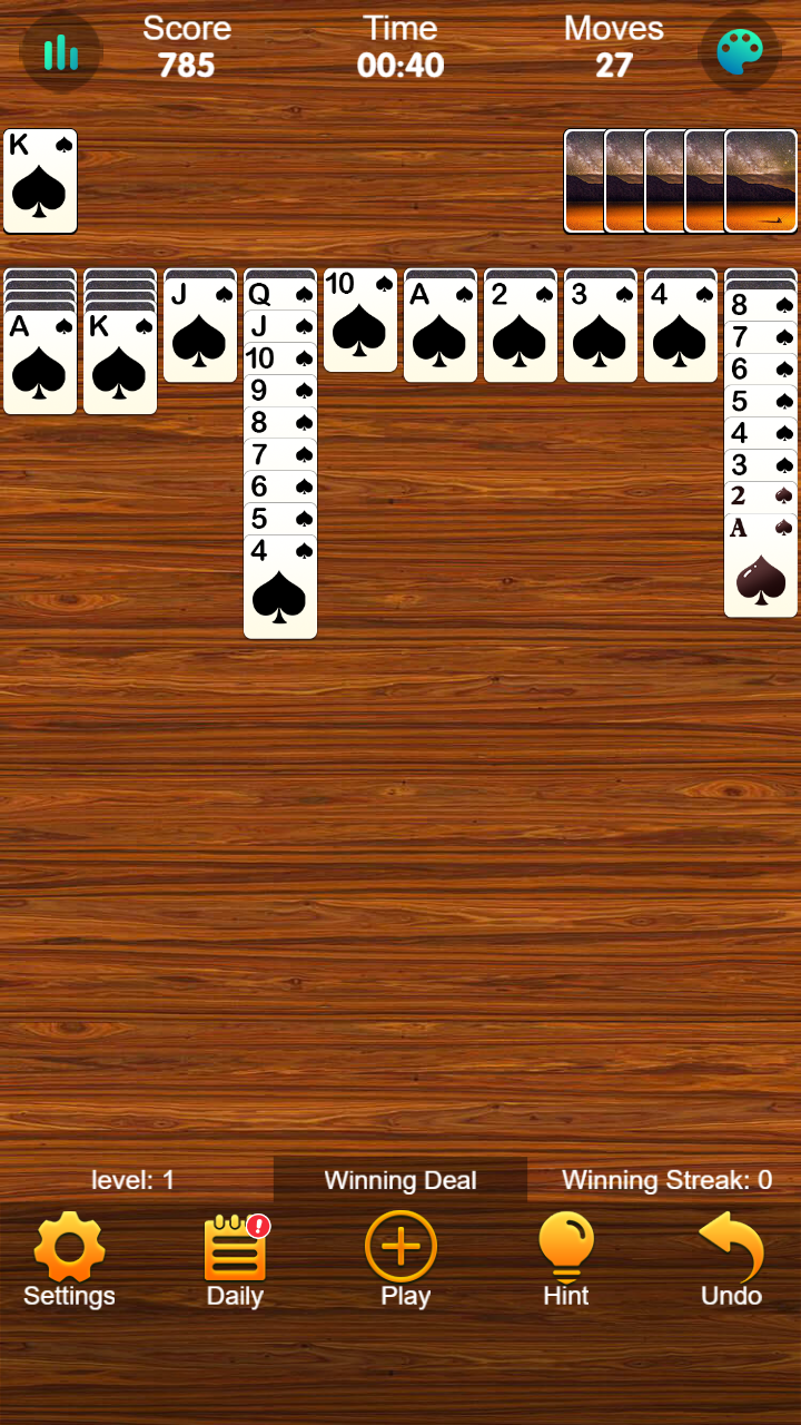 Spider Solitaire HD screenshot 6