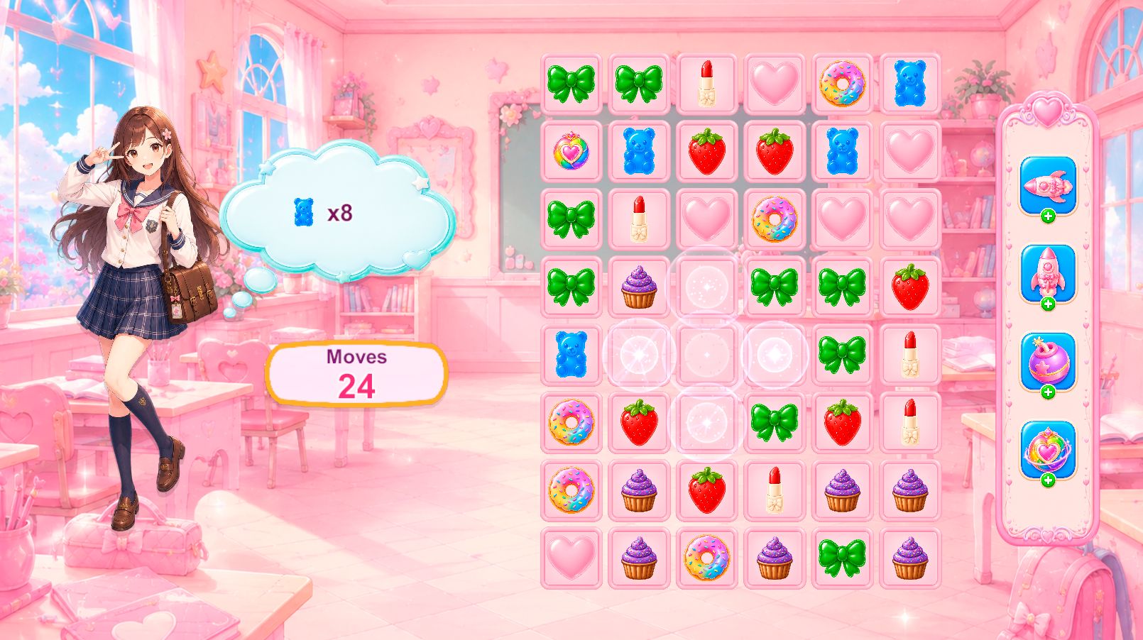 Match-3: Anime date — screenshot 5