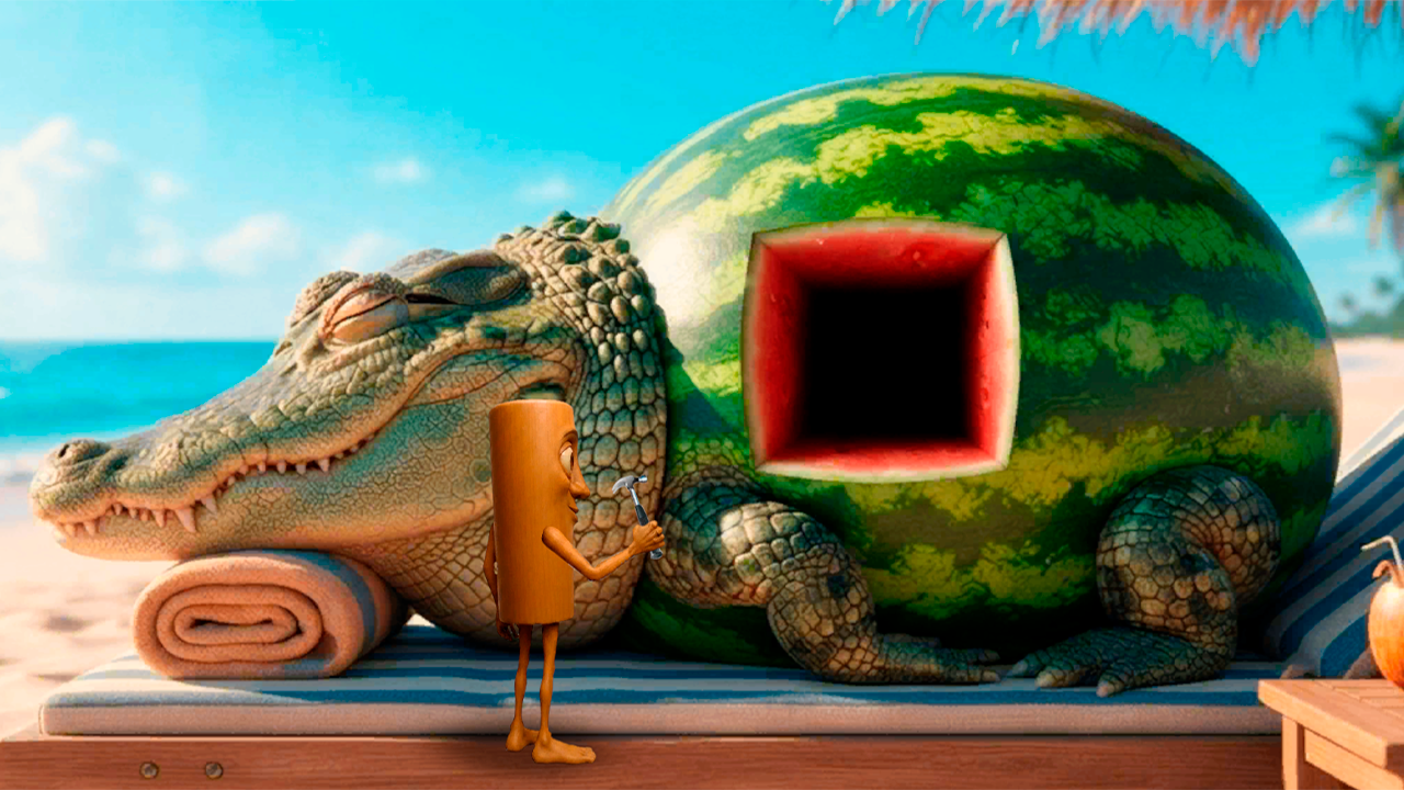 Тунг Сахур Кликер: Фруктовые Домики — screenshot 1