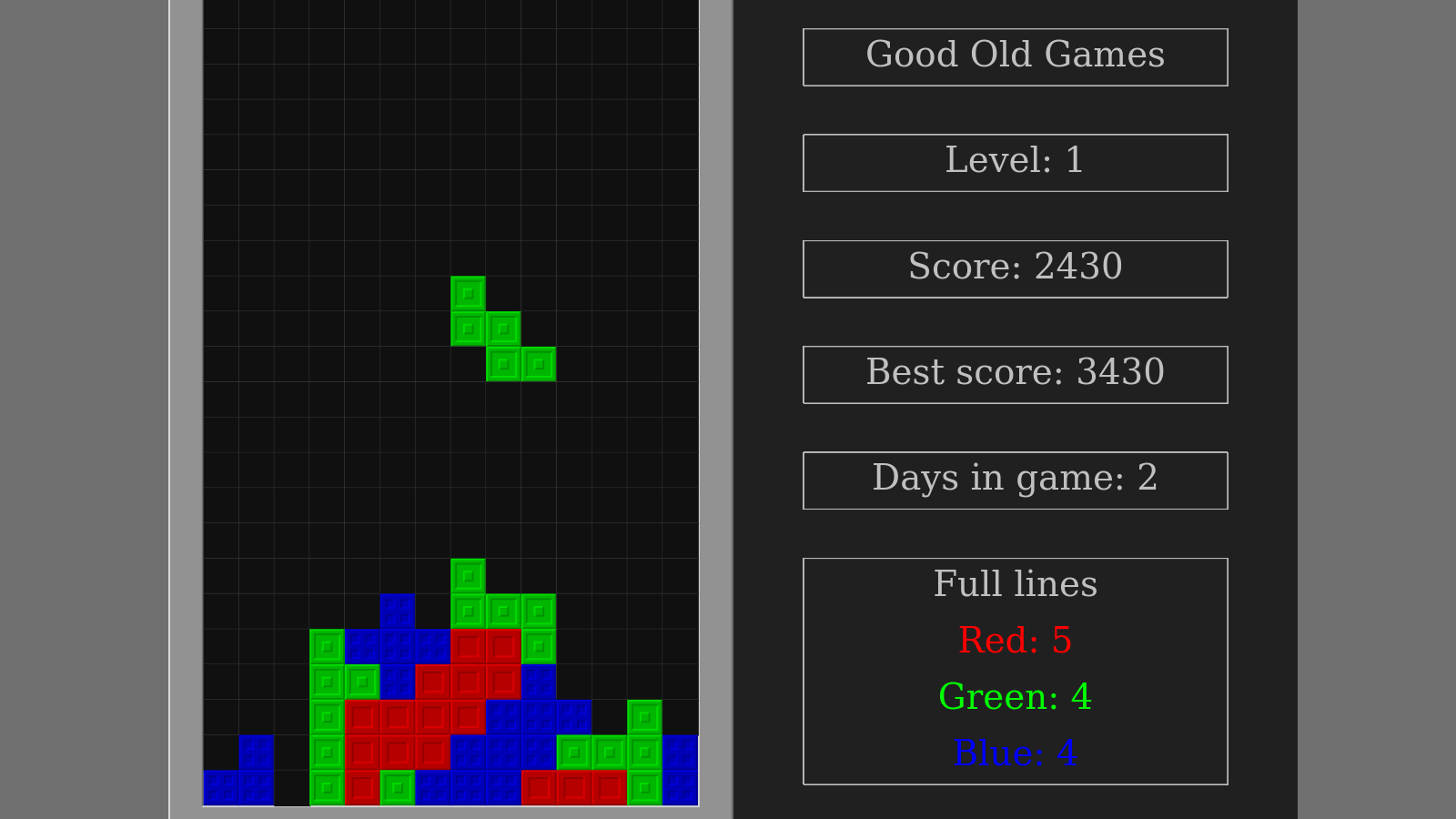 Falling pentaminoes — screenshot 1