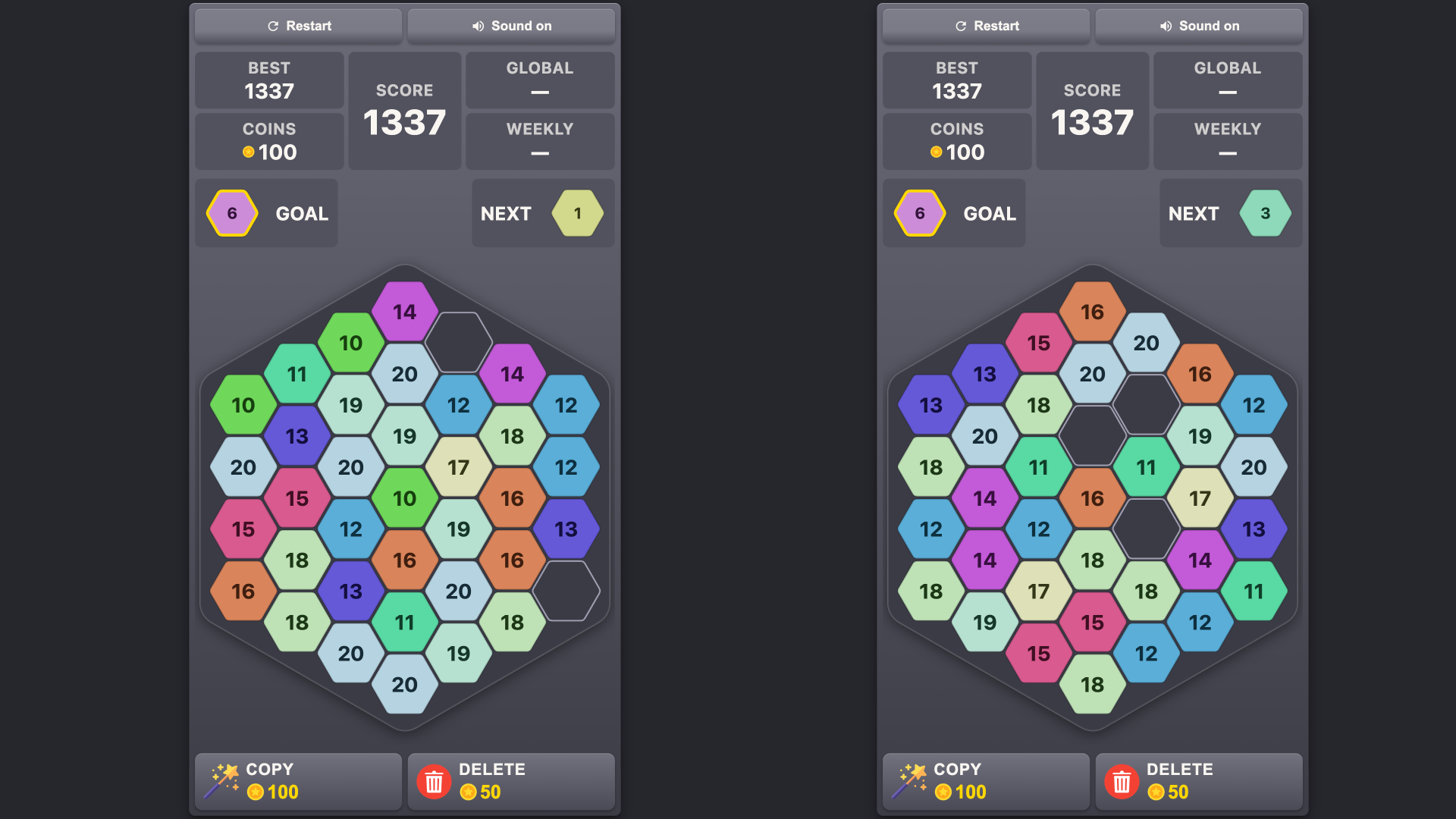 Combohex — screenshot 2