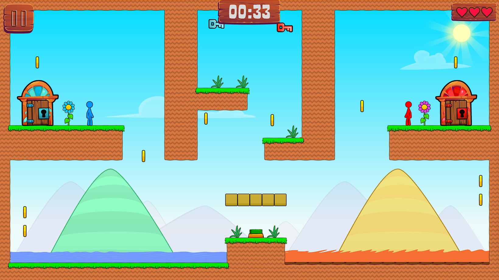 Red and Blue Stick: fire and water 2 screenshot
