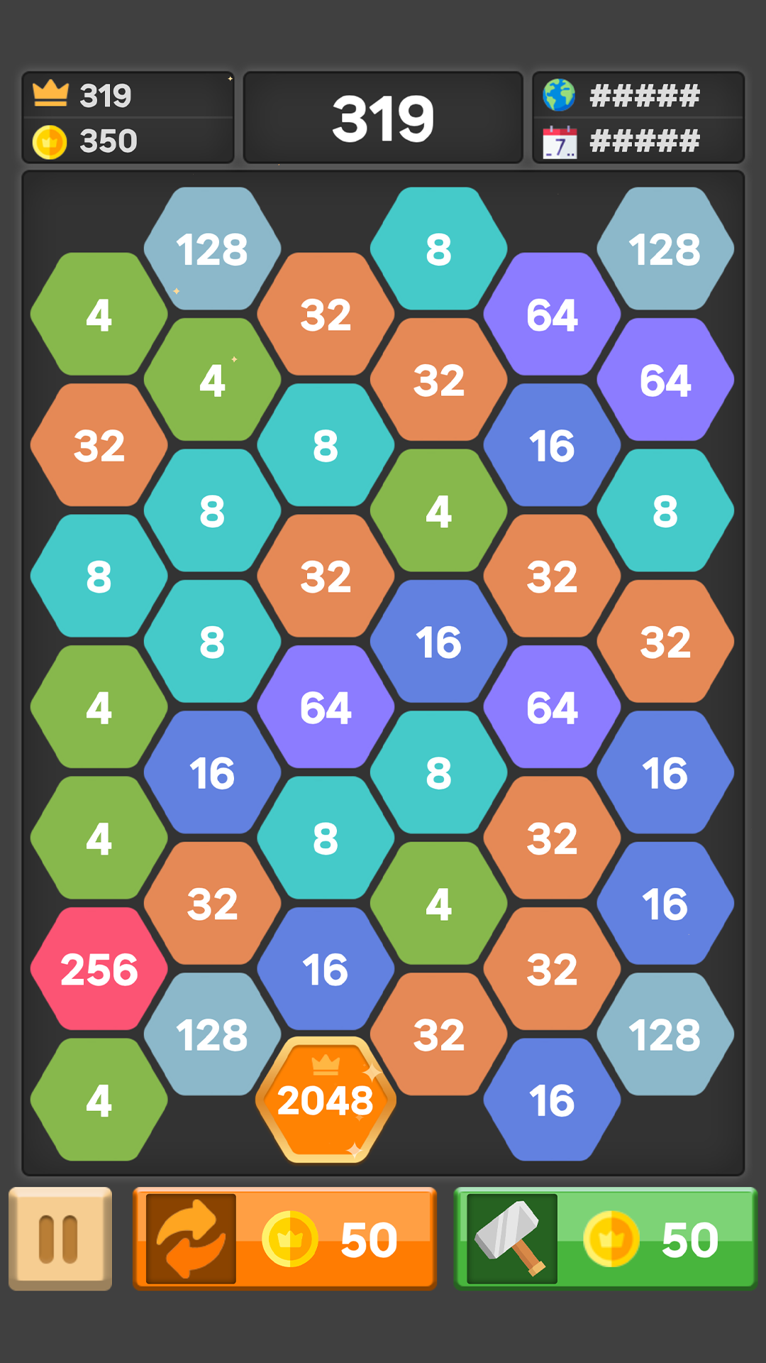 Hexa Blast 2048 screenshot 6