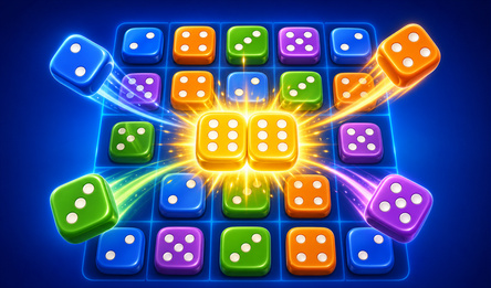 Dice Merge Grid