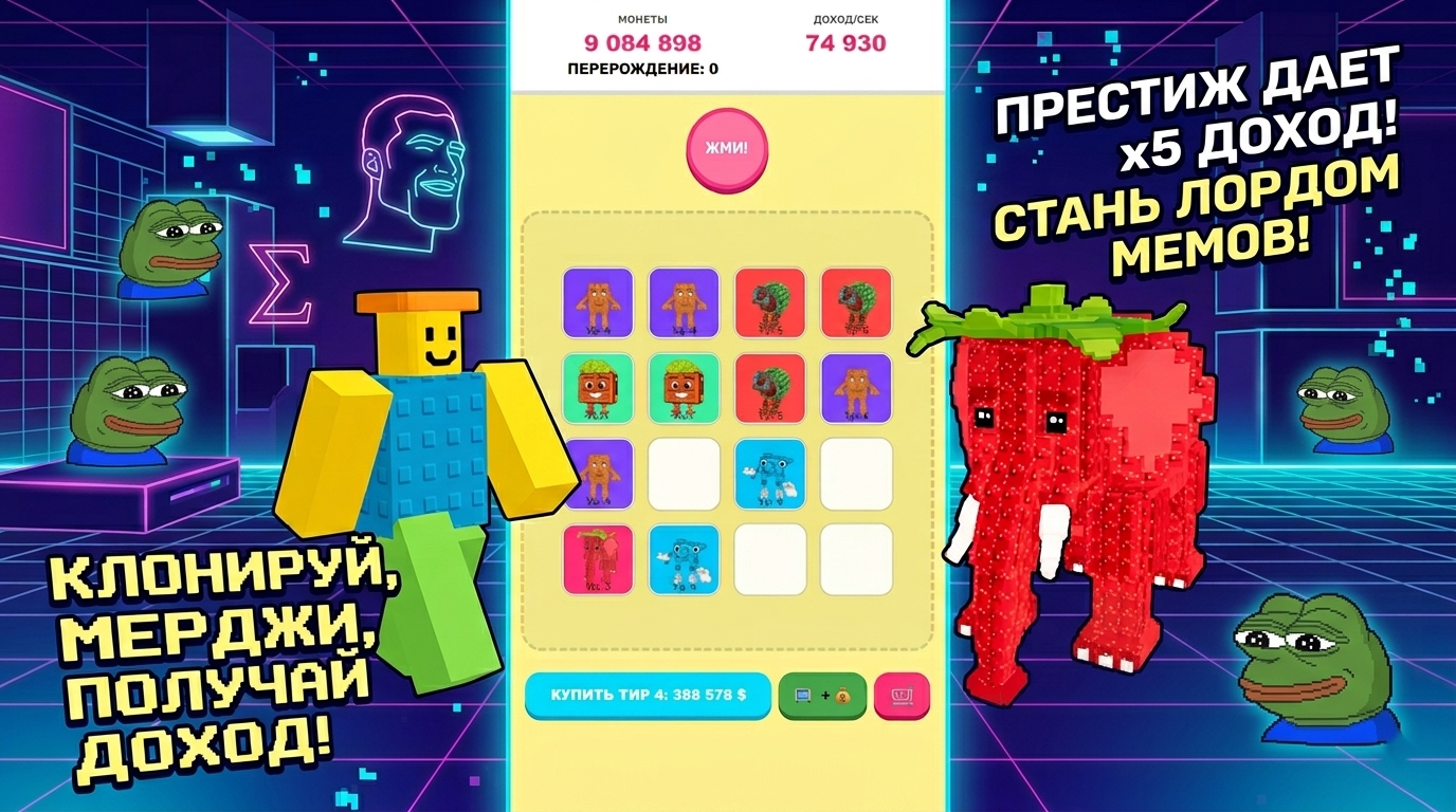 Брейнрот Эволюция: Мем Кликер — screenshot 4
