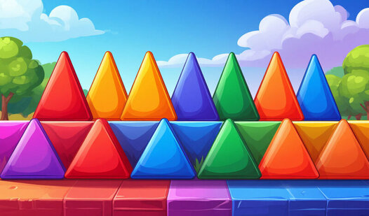 Triangles in a row