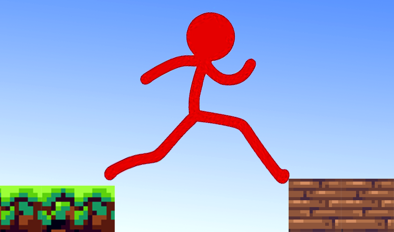 Человечек Паркур: Скайблок прыжки game cover