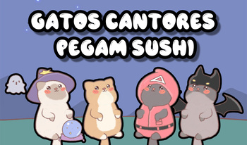 Gatos cantores pegam sushi